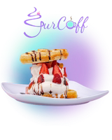 Waffle Mini con Fresas Frescas